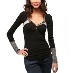 Free People Nordic Long Sleeved Henley